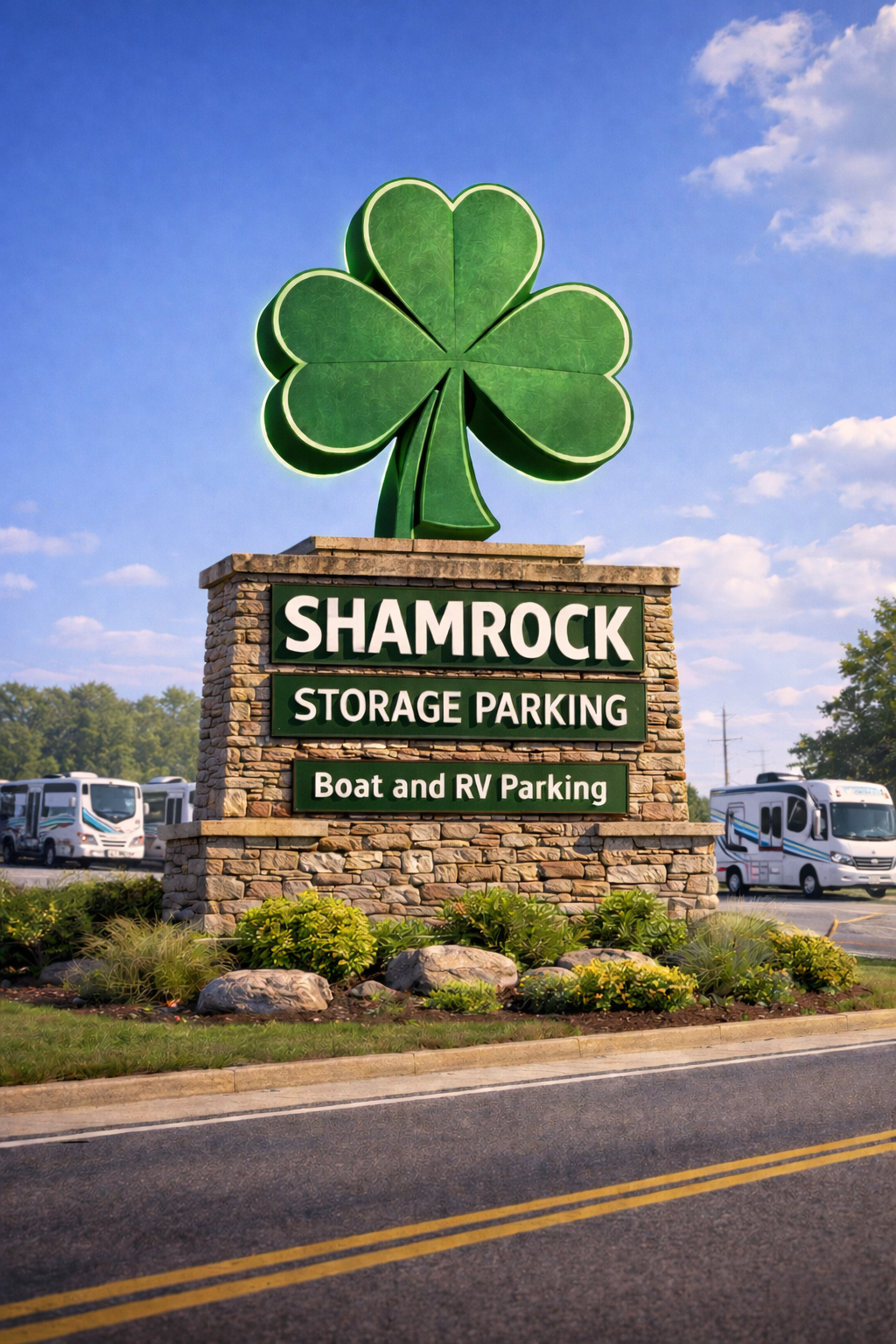 Shamrock Storage Parking Sign